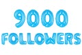 Nine thousand followers, blue color