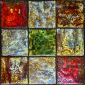 Nine Tiles In A Square Grid Royalty Free Stock Photo
