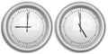 Nine to five two clocks Royalty Free Stock Photo