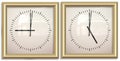 Nine to five two clocks Royalty Free Stock Photo