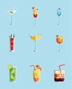 nine tropical cocktails