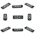 Nine tv remote control Royalty Free Stock Photo