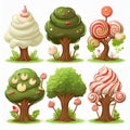 fairytale tree with sweets Royalty Free Stock Photo