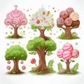 fairytale tree with sweets Royalty Free Stock Photo