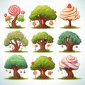 fairytale tree with sweets Royalty Free Stock Photo