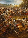 Nine Years\' War ca 1692. Fictional Battle Depiction. Generative AI. Royalty Free Stock Photo