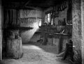 A Nineteen Century Old Empty Desolate Dirty Locksmith Workshop
