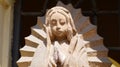 Nineteen century virgin mary face detail sculpture