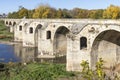 Nineteenth-century bridge over Yantra River in Byala, Bulgaria Royalty Free Stock Photo