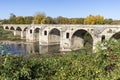 Nineteenth-century bridge over Yantra River in Byala, Bulgaria Royalty Free Stock Photo