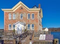 historic Saugerties Lighthouse on Hudson River New York in Spring Royalty Free Stock Photo