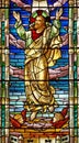 Nineteenth century stained glass window Jesus