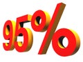Ninety-five percent Royalty Free Stock Photo