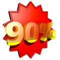 Ninety percent Royalty Free Stock Photo