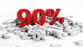 Ninety percent Royalty Free Stock Photo