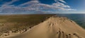 Ningaloo Reef sand dunes surrounded by spinifex and the Cape Range National Park Royalty Free Stock Photo