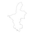Ningxia Hui outline map Royalty Free Stock Photo