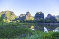 Ninh Binh, Vietnam, beautiful landscape, river caves, underground grottoes, Tam Coc National Park Royalty Free Stock Photo