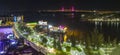 Ninh Kieu wharf at night change over time shows