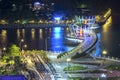 Ninh Kieu wharf at night change over time shows