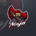 Ninja attack mascot or logo for eSports team