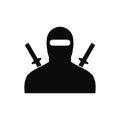 Ninja black simple icon