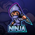 Ninja boy esport mascot logo design Royalty Free Stock Photo