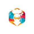 Ninja chef vector logo design template.