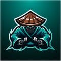 Ninja death esport mascot logo Royalty Free Stock Photo