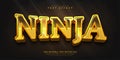 ninja editable text effect Royalty Free Stock Photo