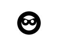 Ninja Face logo vector Royalty Free Stock Photo