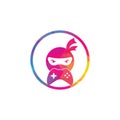 Ninja game logo design.