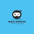 Ninja game pad logo illustration