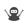 Ninja icon, samurai logo