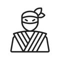 Ninja icon vector image. Suitable for mobile apps, web apps and print media. Royalty Free Stock Photo