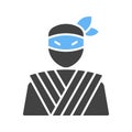 Ninja icon vector image. Royalty Free Stock Photo