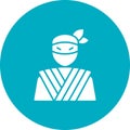 Ninja icon vector image. Royalty Free Stock Photo