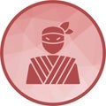 Ninja icon vector image. Royalty Free Stock Photo