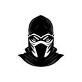 Ninja Logo of assassin face silhouette clipart