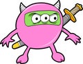 Ninja Monster Vector Royalty Free Stock Photo