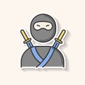 Ninja patch. Traditional japanese fighter