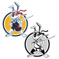 Ninja Rabbit Mascot