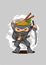 NINJA RAMEN Royalty Free Stock Photo