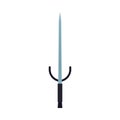 Ninja sai illustration dagger martial blade vector icon. Cartoon weapon symbolic