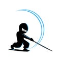 Ninja Samurai Warrior Fighter Character Cartoon Martial Art Weapon Shuriken