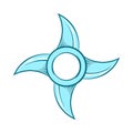 Ninja Shuriken star weapon icon, cartoon style