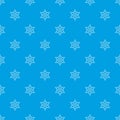 Ninja shuriken star weapon pattern seamless blue