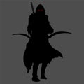 Ninja silhouette Royalty Free Stock Photo