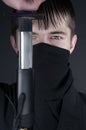 Ninja - spy, saboteur, stealth assassin of feudal Japan. Royalty Free Stock Photo