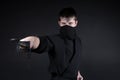 Ninja - spy, saboteur, stealth assassin of feudal Japan. Royalty Free Stock Photo